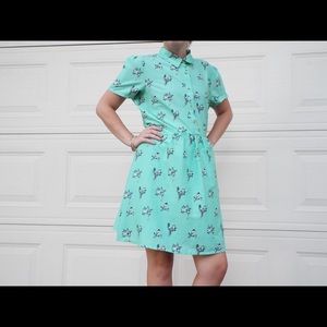 Vintage mint bird dress